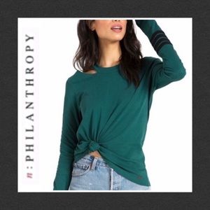 HOST PICK - n: PHILANTHROPY SPRUCE CUTOUT LONG SLEEVE TEE